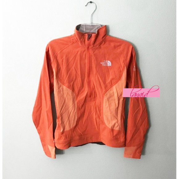 The North Face Jackets & Blazers - North Face Half 1/2-Zip Windbreaker Rain Water-Repellent Orange Pullover Jacket